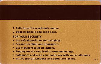 Hotel Keycard Renaissance Generic Back
