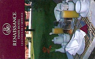 Hotel Keycard Renaissance Tunis Tunisia Front