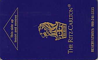 Hotel Keycard Ritz Carlton Generic Front