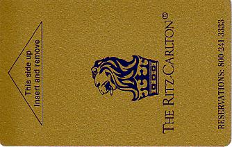 Hotel Keycard Ritz Carlton Generic Front