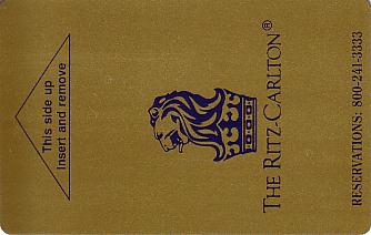 Hotel Keycard Ritz Carlton Generic Front