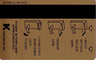 Hotel Keycard Ritz Carlton Generic Back