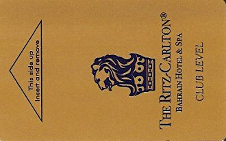 Hotel Keycard Ritz Carlton  Bahrain Front