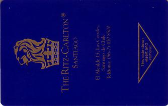 Hotel Keycard Ritz Carlton Santiago Chile Front