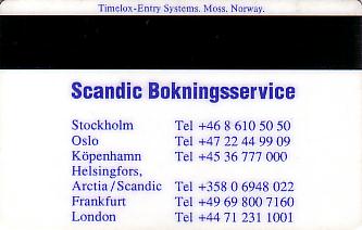 Hotel Keycard Scandic Generic Back