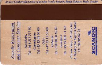 Hotel Keycard Scandic Generic Back