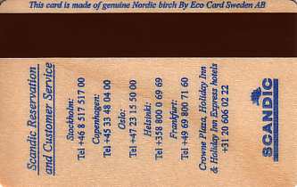Hotel Keycard Scandic Generic Back