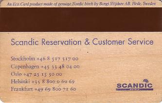 Hotel Keycard Scandic Generic Back