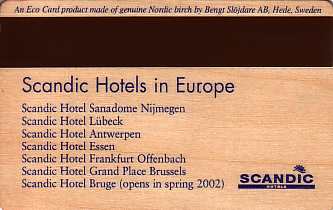 Hotel Keycard Scandic Generic Back