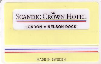 Hotel Keycard Scandic London United Kingdom Front