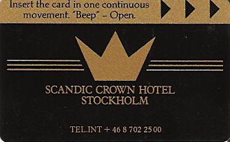 Hotel Keycard Scandic Stockholm Sweden Front