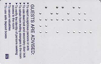 Hotel Keycard Sheraton Generic Back