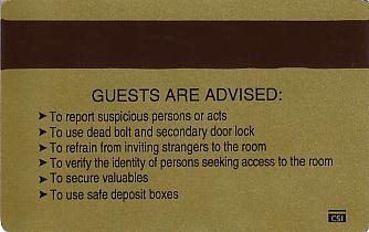 Hotel Keycard Sheraton Generic Back
