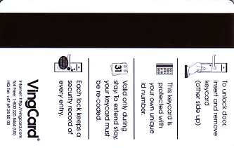 Hotel Keycard Sheraton  Bahrain Back