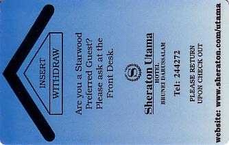 Hotel Keycard Sheraton  Brunei Darussalam Front
