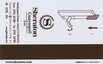 Hotel Keycard Sheraton Guayaquil Ecuador Back