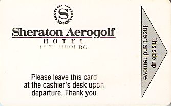 Hotel Keycard Sheraton  Luxembourg Front