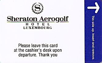 Hotel Keycard Sheraton  Luxembourg Front