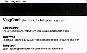 Hotel Keycard Sheraton  Luxembourg Back