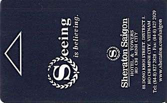 Hotel Keycard Sheraton Saigon Vietnam Front