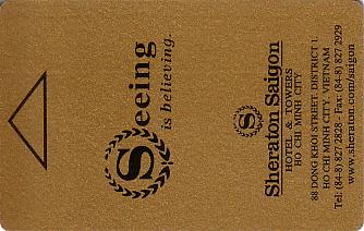 Hotel Keycard Sheraton Saigon Vietnam Front