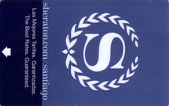 Hotel Keycard Sheraton Santiago Chile Front
