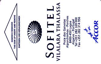 Hotel Keycard Sofitel Algarve Portugal Front