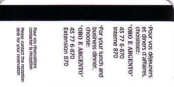 Hotel Keycard Sofitel  Luxembourg Back