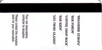 Hotel Keycard Sofitel  Luxembourg Back