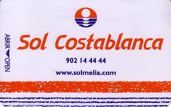 Hotel Keycard Sol Melia - Sol Inn Benidorm Spain Front