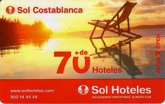 Hotel Keycard Sol Melia - Sol Inn Benidorm Spain Front