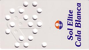 Hotel Keycard Sol Melia - Sol Inn Cala Blanca Spain Front
