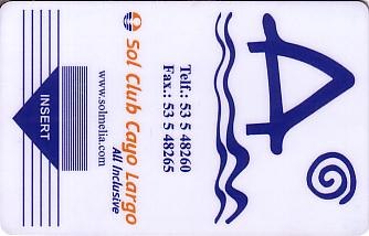 Hotel Keycard Sol Melia - Sol Inn Cayo Largo Cuba Front