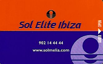 Hotel Keycard Sol Melia - Sol Inn Ibiza Spain Front