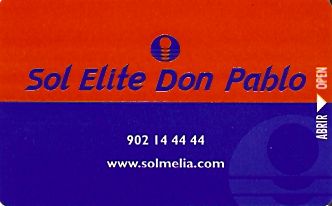 Hotel Keycard Sol Melia - Sol Inn Malaga Spain Front