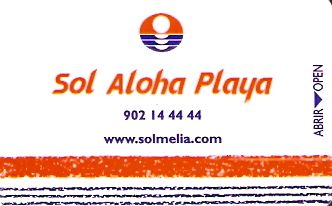 Hotel Keycard Sol Melia - Sol Inn Malaga Spain Front