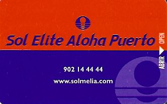 Hotel Keycard Sol Melia - Sol Inn Malaga Spain Front