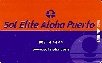Hotel Keycard Sol Melia - Sol Inn Malaga Spain Front