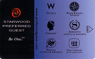 Hotel Keycard Starwood Hotels Generic Front