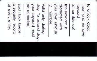 Hotel Keycard Starwood Hotels Generic Back