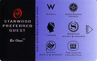 Hotel Keycard Starwood Hotels Generic Front
