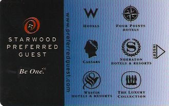 Hotel Keycard Starwood Hotels Generic Front