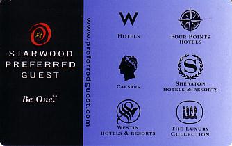 Hotel Keycard Starwood Hotels Generic Front