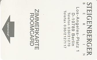 Hotel Keycard Steigenberger Berlin Germany Front