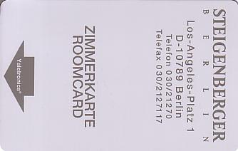 Hotel Keycard Steigenberger Berlin Germany Front