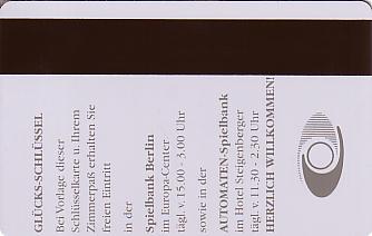 Hotel Keycard Steigenberger Berlin Germany Back