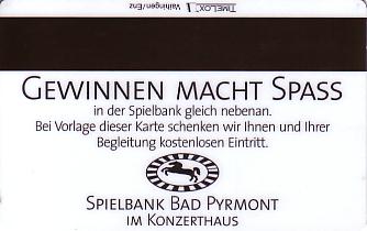 Hotel Keycard Steigenberger Bad Pyrmont Germany Back