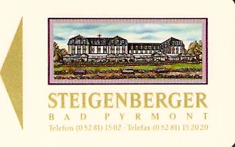 Hotel Keycard Steigenberger Bad Pyrmont Germany Front