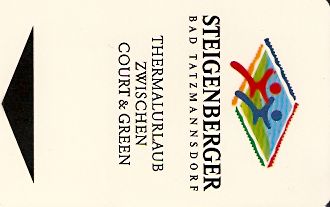 Hotel Keycard Steigenberger Bad Tatzmannsdorf Austria Front