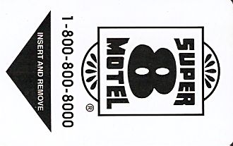Hotel Keycard Super 8 Motel Generic Front